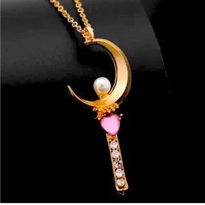 🌙 💖 Pretty Sailor Moon necklace charm pendant cartoon anime. Great gift new